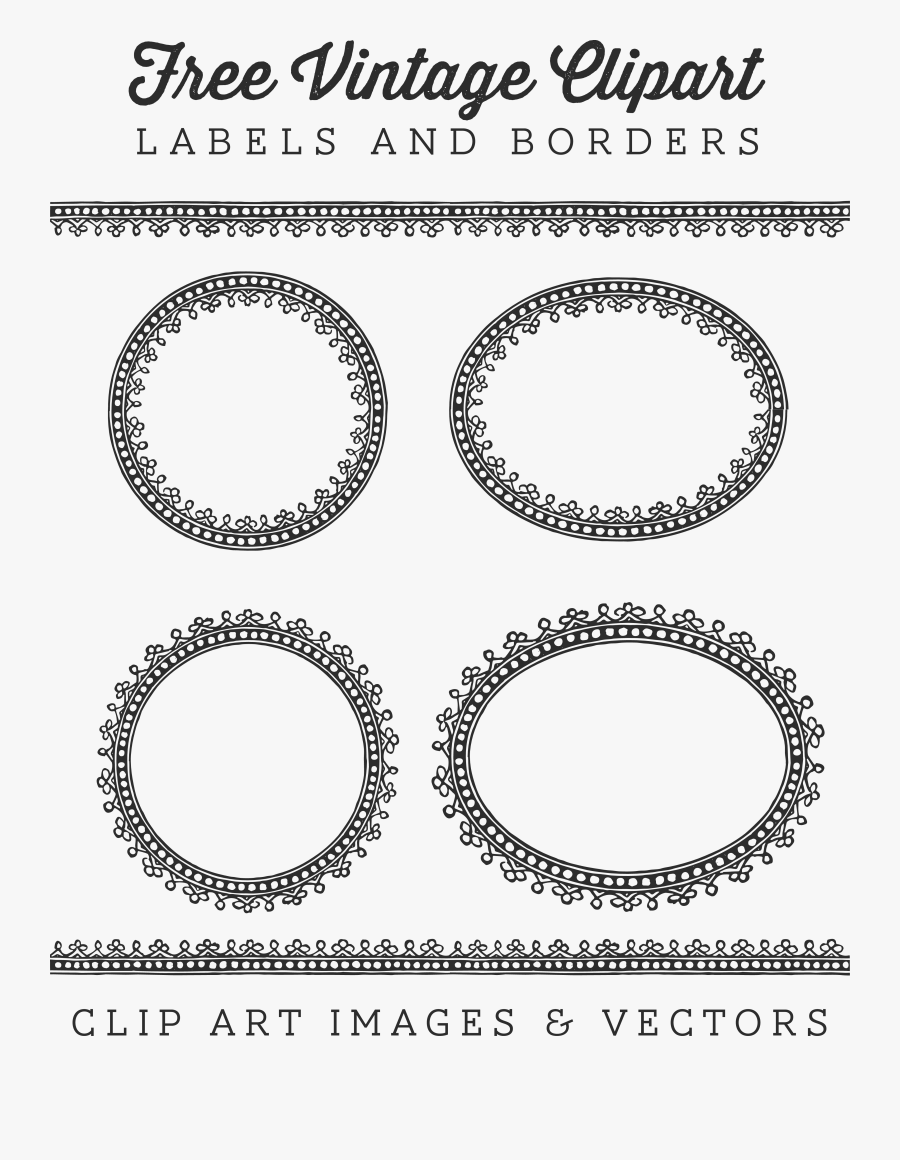 Vintage Border Frame Clipart, Transparent Clipart