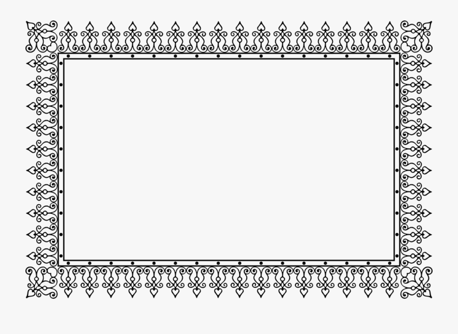 Picture Frame,line Art,square - Vintage Frame Drawing Png , Free ...