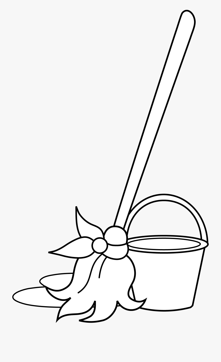 Mop And Bucket Clip Art Mop And Bucket Silhouette , Free Transparent