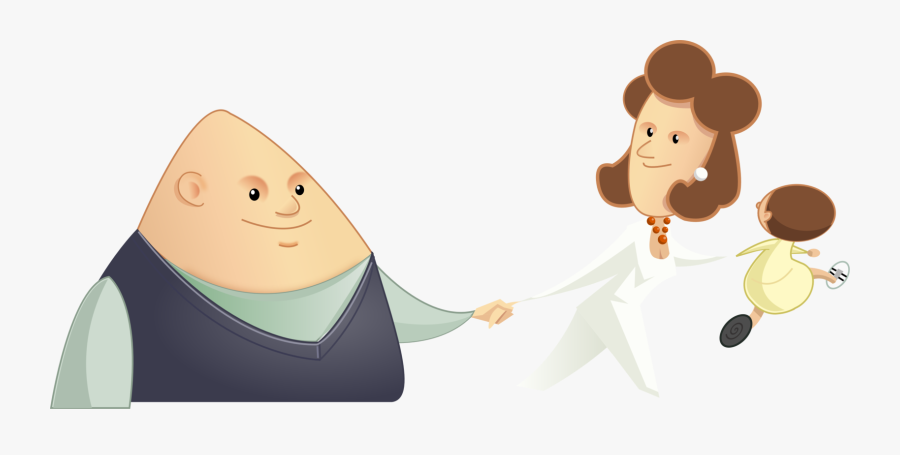 Running Family - Cartoon, Transparent Clipart