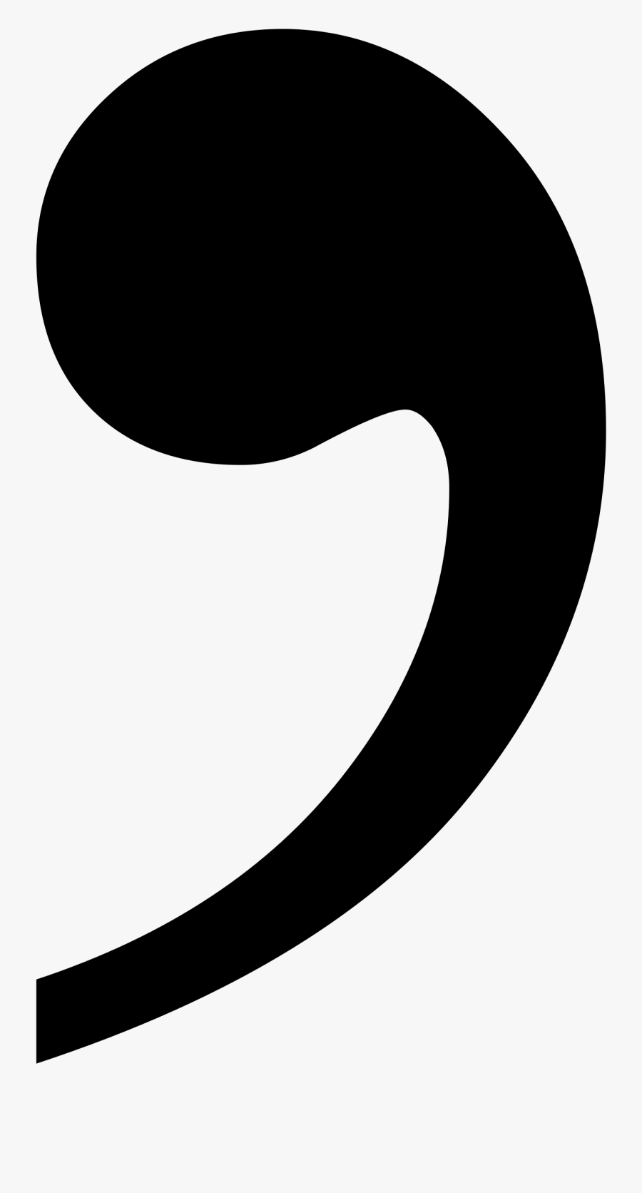 White Clipart Comma - Apostrofe Vector, Transparent Clipart