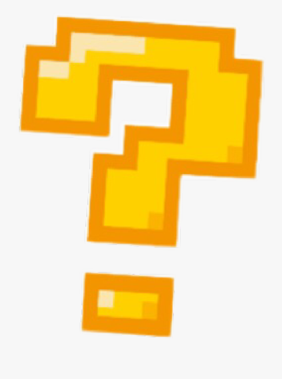 #yellow #sign #punctuation #pixel #questionmark #freetoedit - Question Mark Pixel Art, Transparent Clipart
