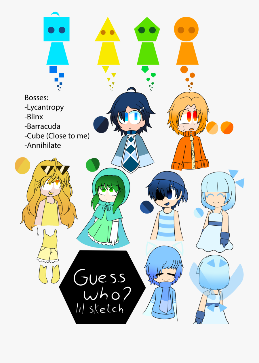 Well Here Is The Huamanized Version Of The Characters - Jsab Cube Human, Transparent Clipart