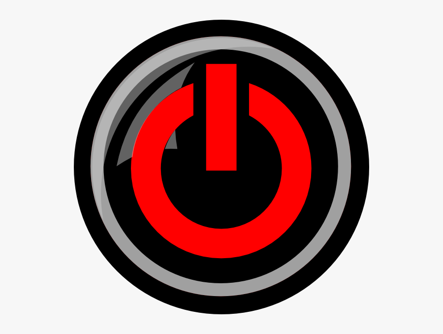 Shutdown Button Clipart Close - Red Power Button Png, Transparent Clipart
