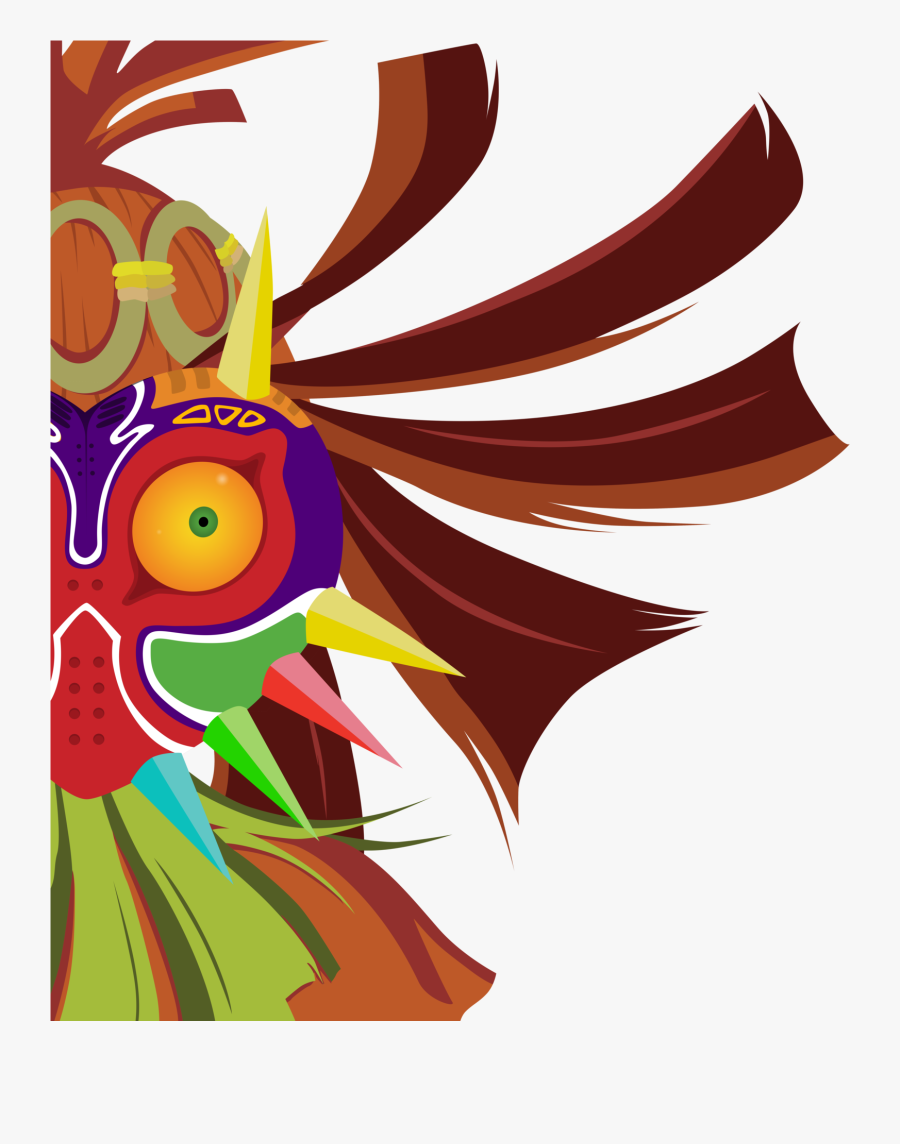 Firedragonmatty 135 5 Skull Kid Close Up Vector - Skull Kid Vector, Transparent Clipart