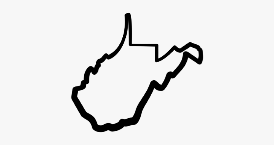 Virginia Cliparts - West Virginia State Outline With Heart, Transparent Clipart