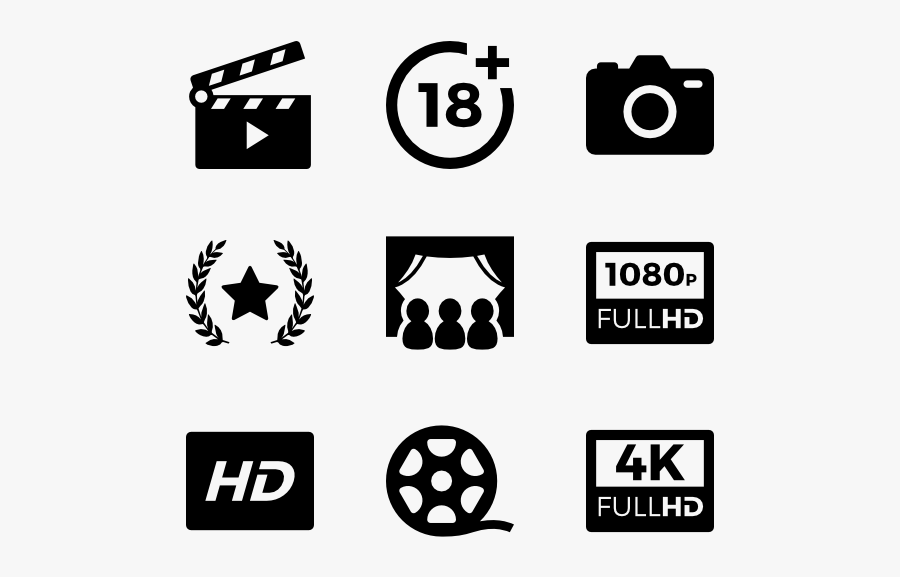 Clip Art Film Icon Packs - Cyber Security Icons, Transparent Clipart