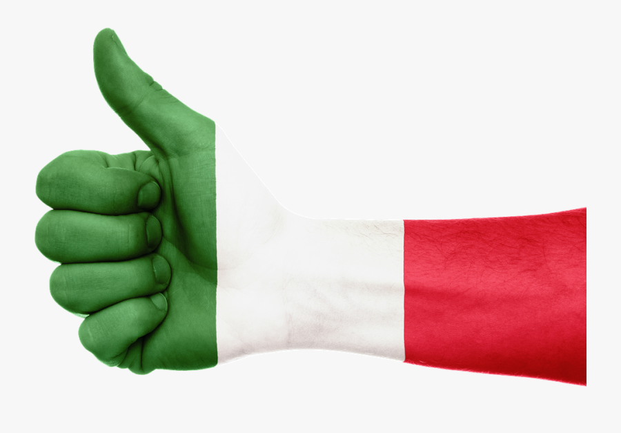 Italian Flag Arm - Italian Flag Thumbs Up, Transparent Clipart