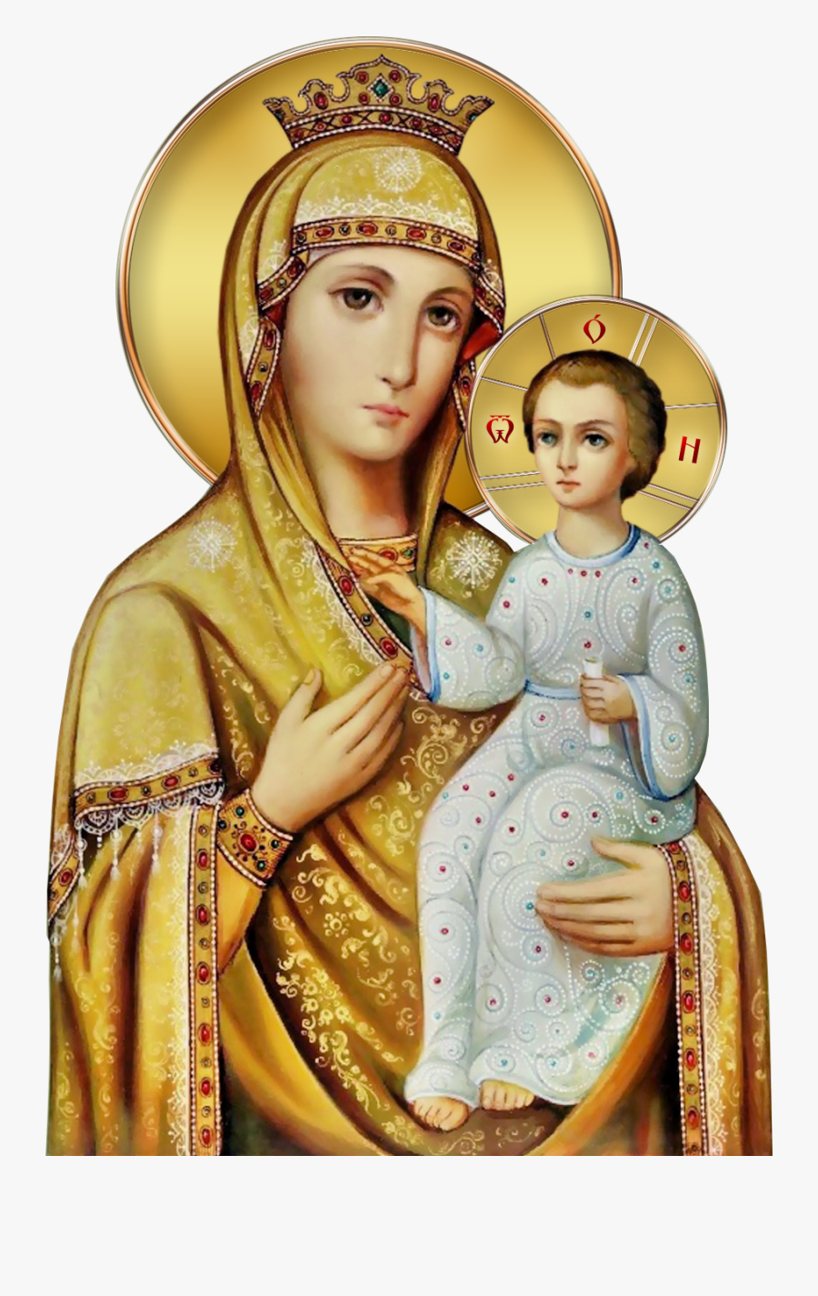Depiction Of The Virgin Mary And Jesus - Maria Mother Png, Transparent Clipart
