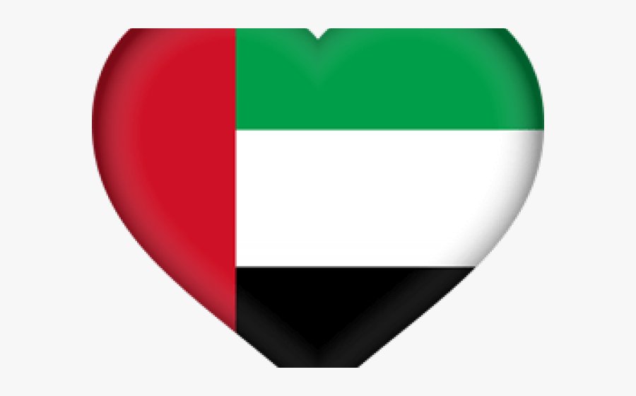 The United Arab Emirates Flag Clipart Png - Heart, Transparent Clipart