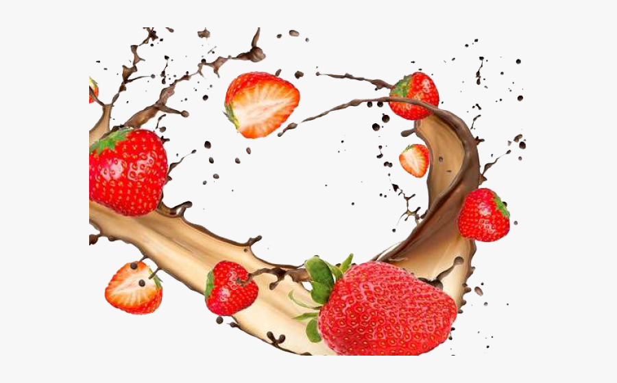 Strawberry Water Splash Png, Transparent Clipart
