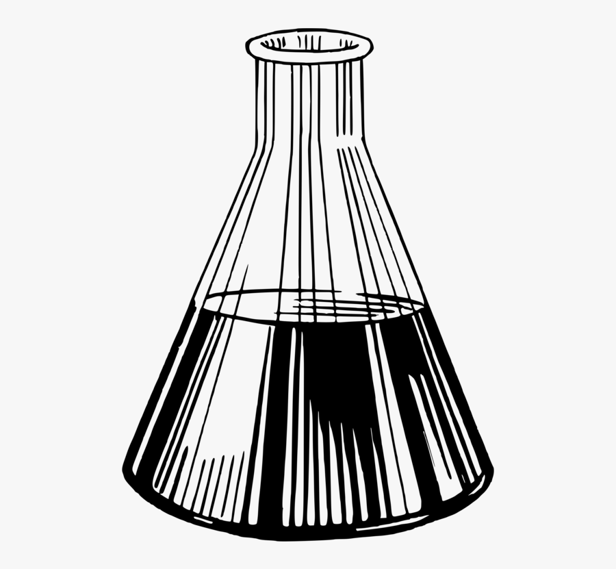 Laboratory Flasks Chemistry Computer Icons Test Tubes - Erlenmeyer Flask For Laboratory Sketch, Transparent Clipart