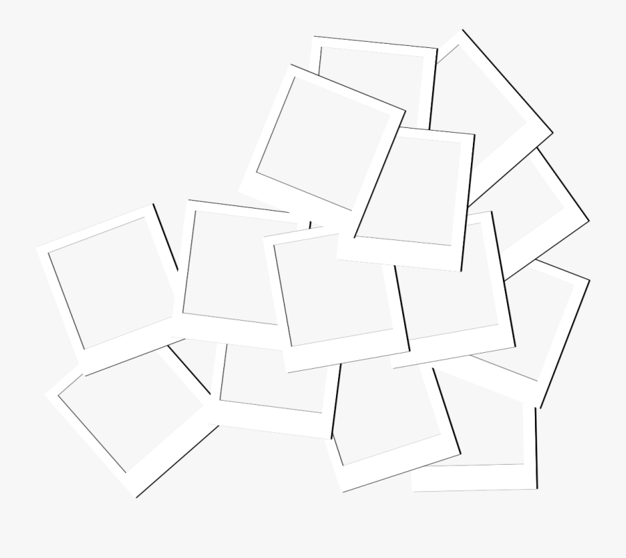 Clip Art Black And White Collage - Polaroid Frames Collage Png, Transparent Clipart