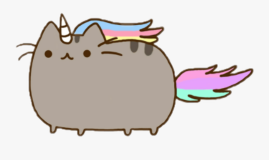 Food Tumblr Collage Download - Pusheen Cat Unicorn, Transparent Clipart