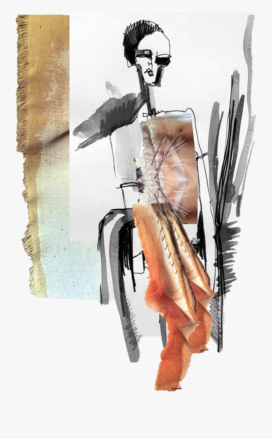 Clipart Library Download Instagram - Fashion Collage Sketch, Transparent Clipart