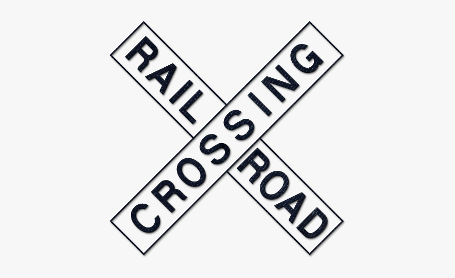 Railroad Crossing Sign Large, Transparent Clipart