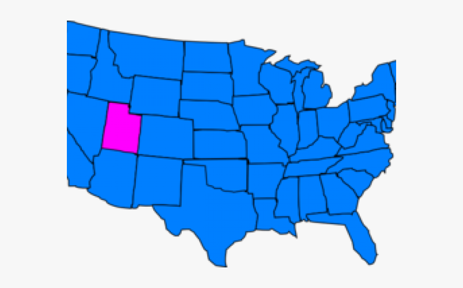 Utah Cliparts - Red Vs Blue States 2018, Transparent Clipart