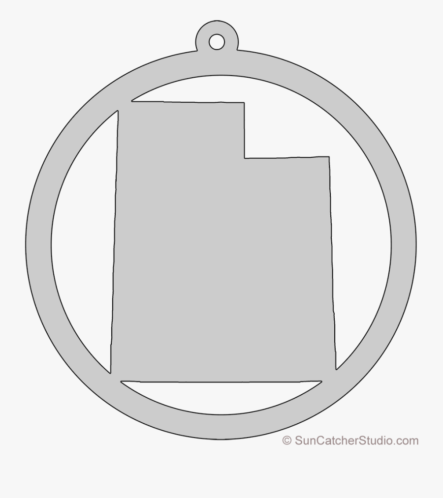 Utah Map Outline Clipart - Circle, Transparent Clipart