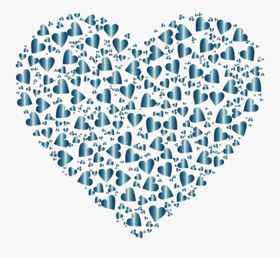 Blue,heart,symmetry - Colorful Heart Background Png Clipart, Transparent Clipart