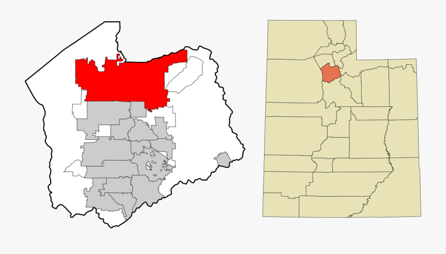 Transparent City Map Clipart - Salt Lake County Utah Usa, Transparent Clipart