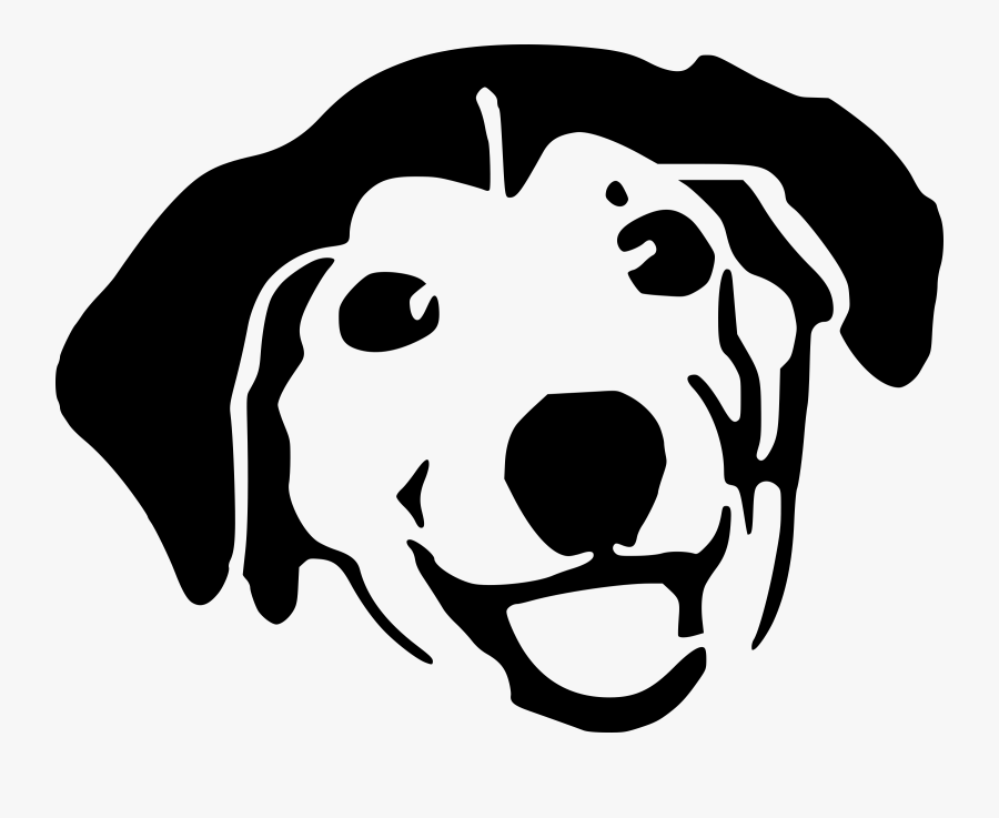 Transparent Cute Mouth Png - Cartoon Dog Face Black And White, Transparent Clipart