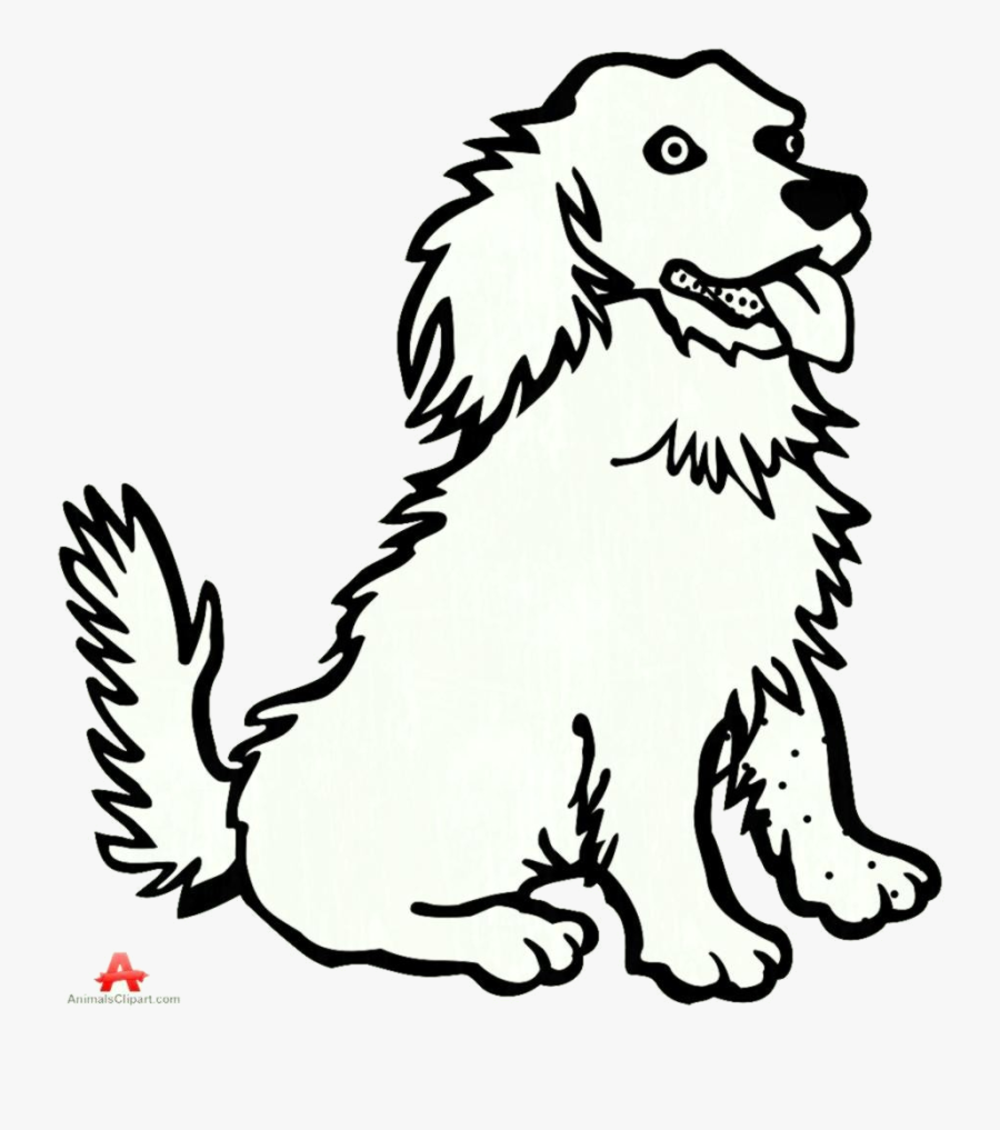 Dog Black And White Drawing In Free Clipart Design - Puppy Cute Dog Coloring Page, Transparent Clipart