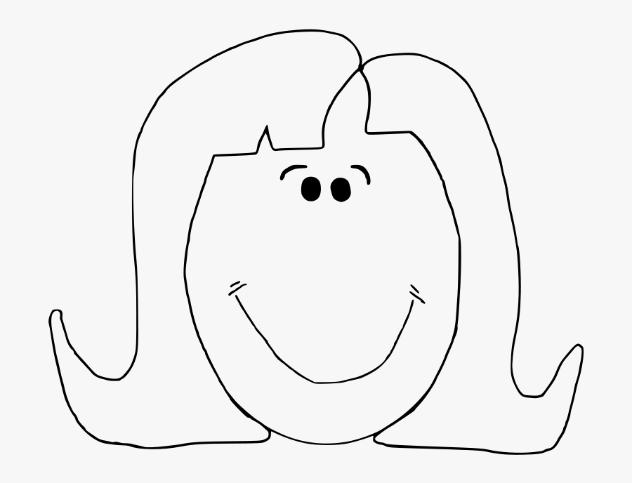 Free Clipart - Lady Face Black And White Clipart, Transparent Clipart