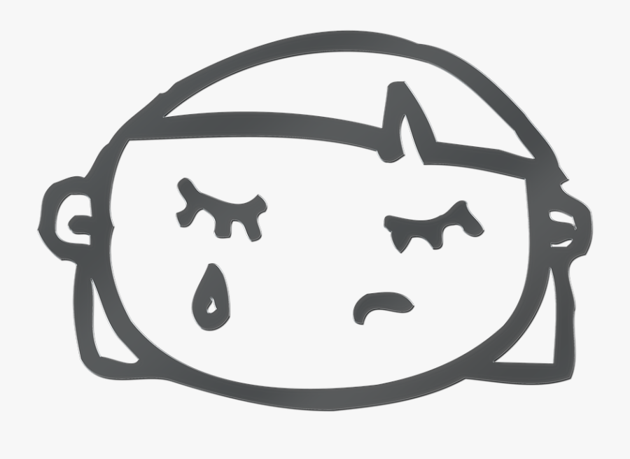 Face Head Girl Sad Tear Png Image - No Self Esteem Transparent, Transparent Clipart