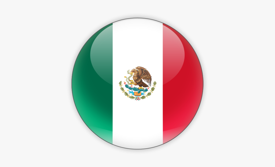 Mexico Flag Png - Mexico Flag Round Icon, Transparent Clipart