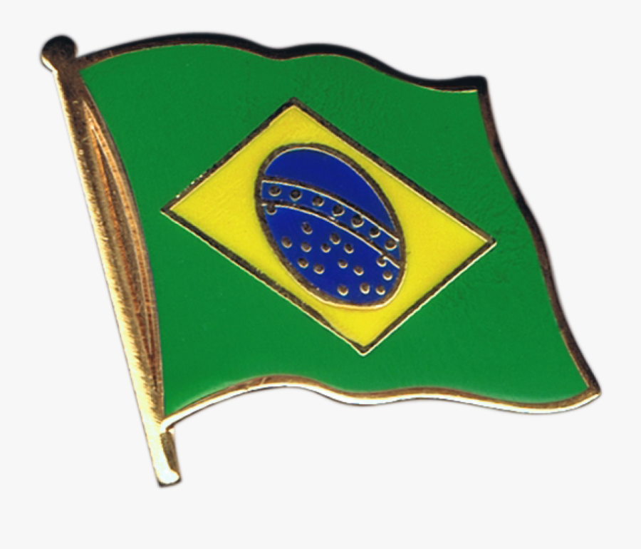 Brazil Flag Pin, Badge - Drawings Of The Mexican Flag, Transparent Clipart