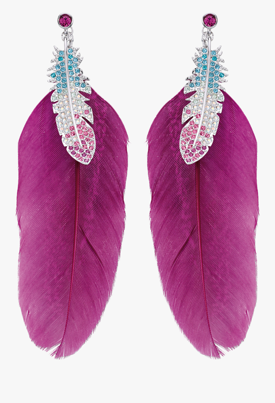 Feather Earrings Png Image - Earrings Transparent Background, Transparent Clipart