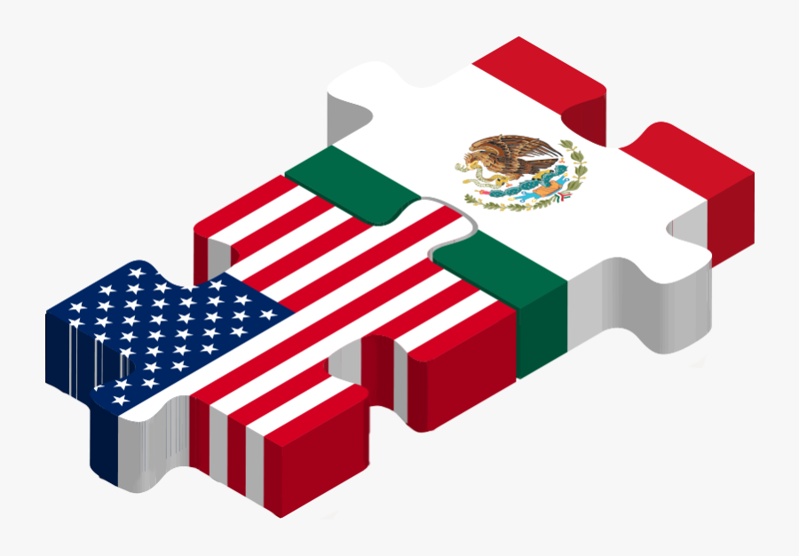 Usa And Mexico Png - Mexico Us Flags Png, Transparent Clipart