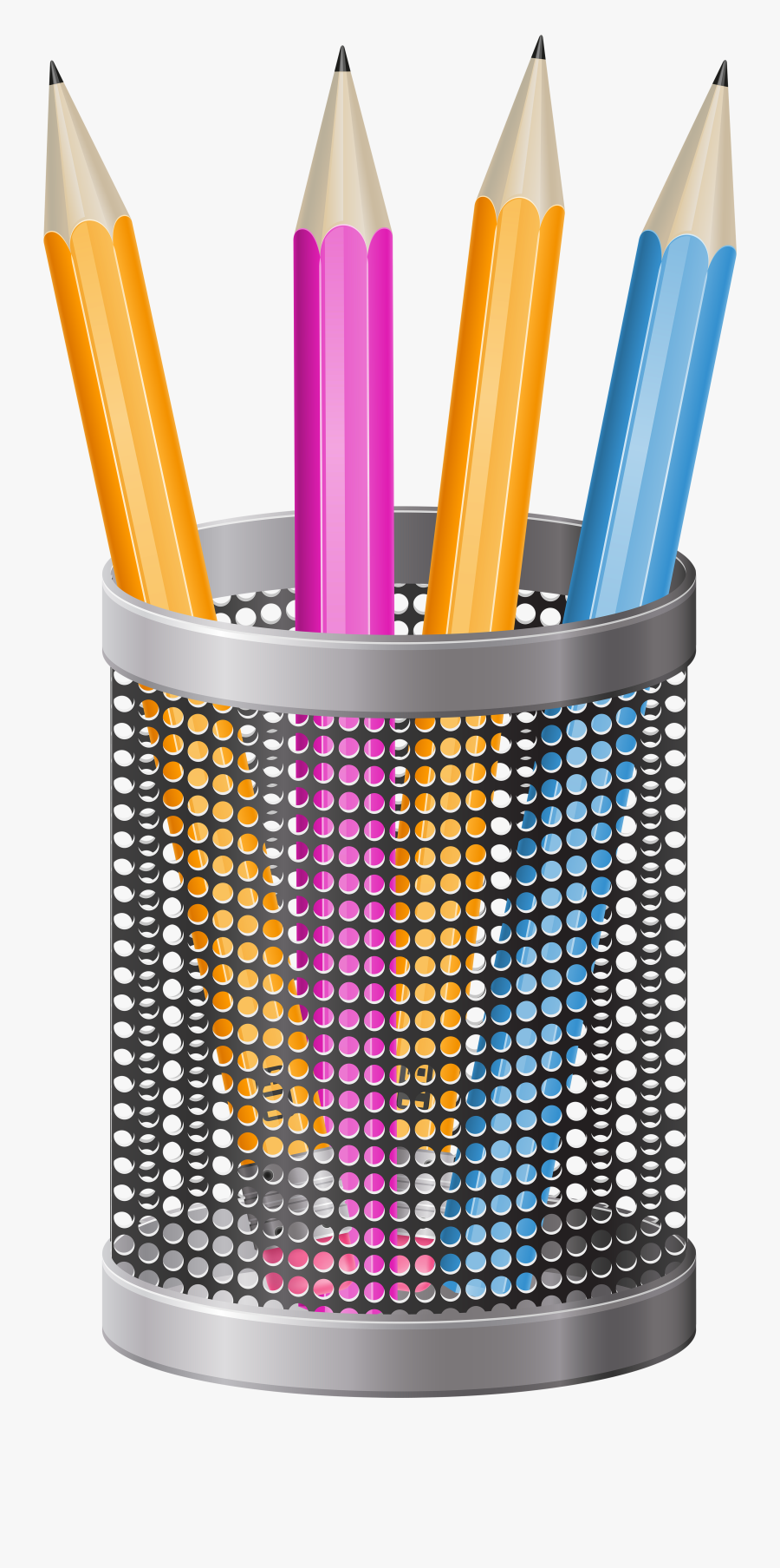 Metal Cup Png Clip - Cup Of Pencils Clipart, Transparent Clipart