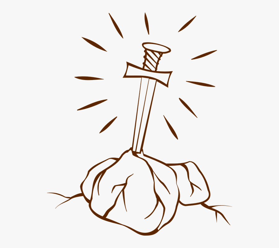 Excalibur, Legend, Sword, England, Stone, Rock - Sword In The Stone Clip Art, Transparent Clipart