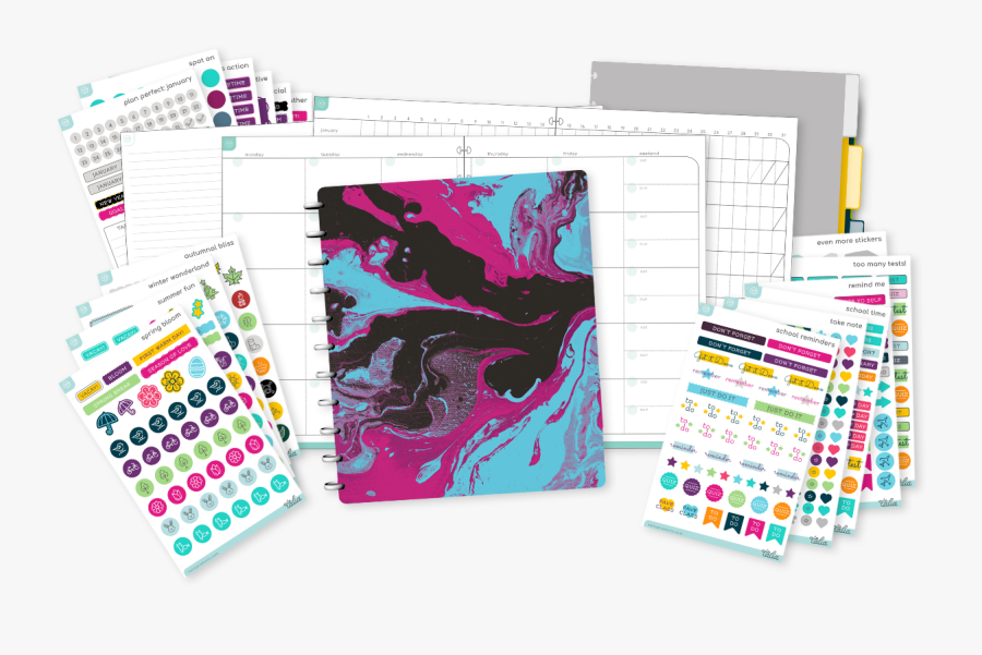 Clip Art Talia Discbound Notebooks With - Graphic Design, Transparent Clipart