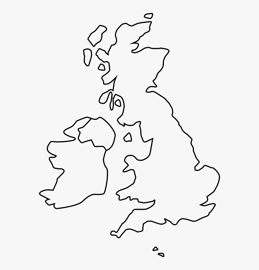 Uk Map Png Free Download - Uk Map Outline Png, Transparent Clipart