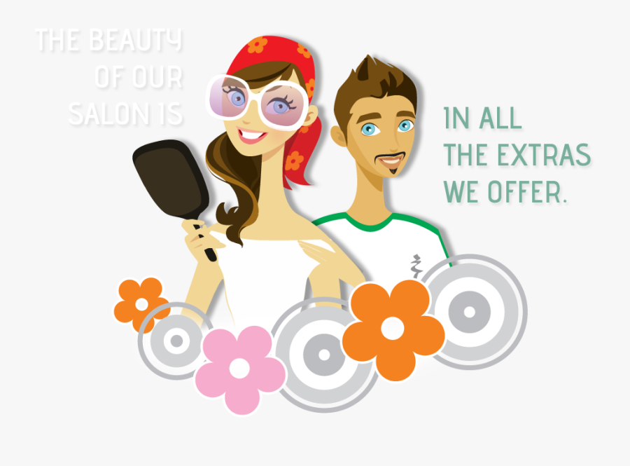 The Gazelle Salon In - Beauty Parlour Lady Illustration, Transparent Clipart