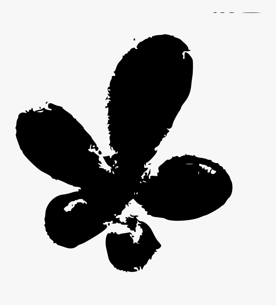 Free 5 Petal Earring Outline - Illustration, Transparent Clipart