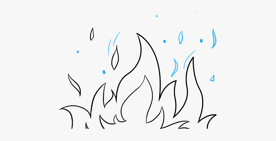 How To Draw Flames And Smoke - Flames Drawing, Transparent Clipart