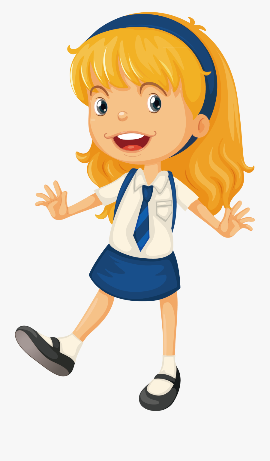 Animation Schools, School Uniform Girls, Starting School, - Cartoon Girl In School Uniform, Transparent Clipart