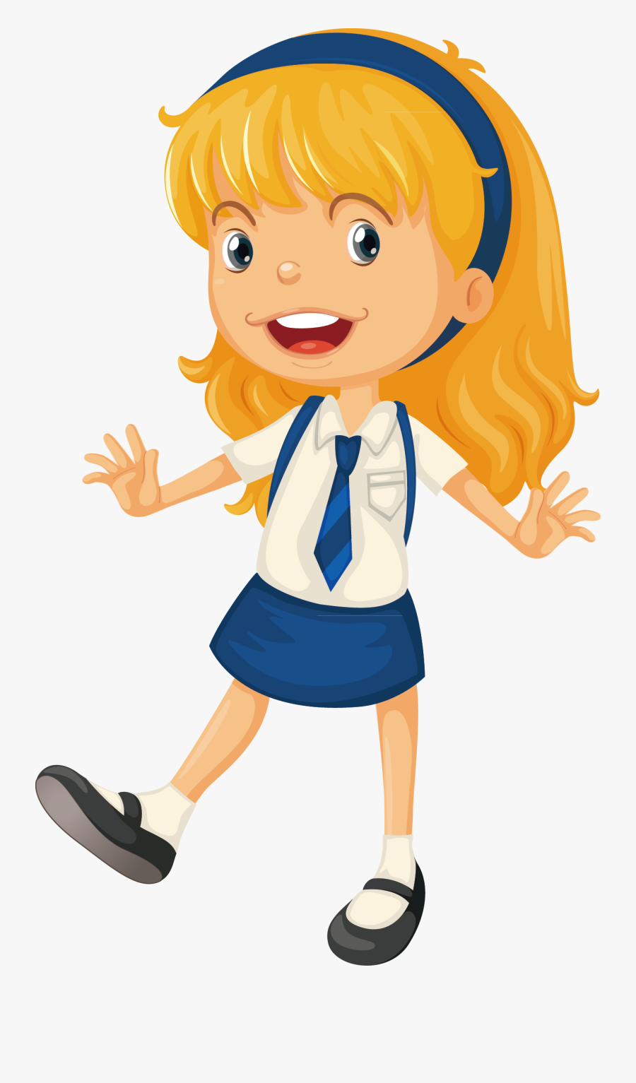 Animation Schools, School Uniform Girls, Starting School, - Cartoon