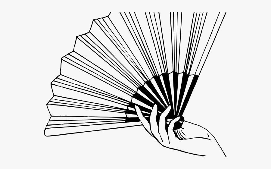 Fan Black And White, Transparent Clipart