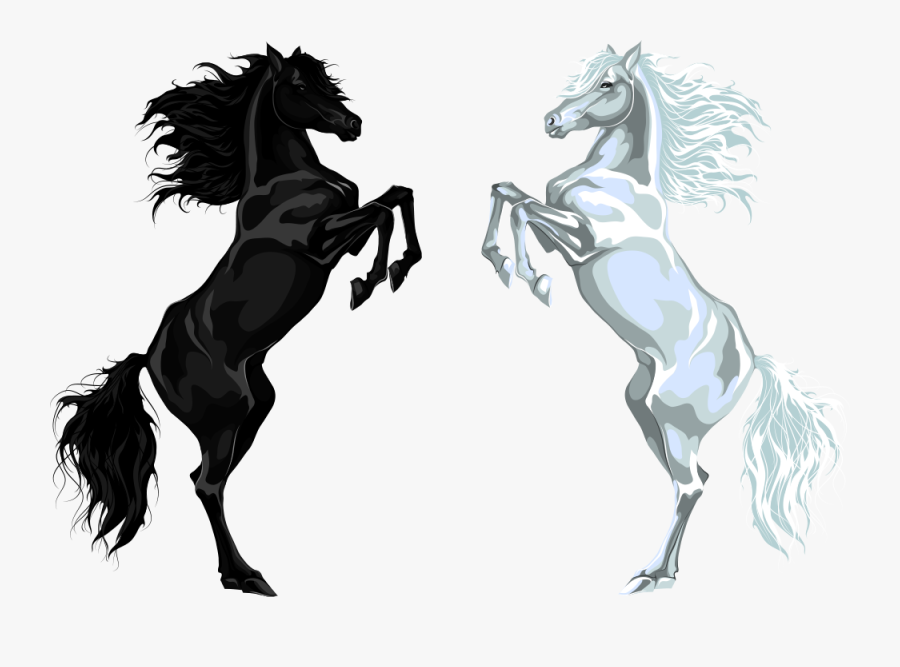 Black Horse Cartoon Png, Transparent Clipart