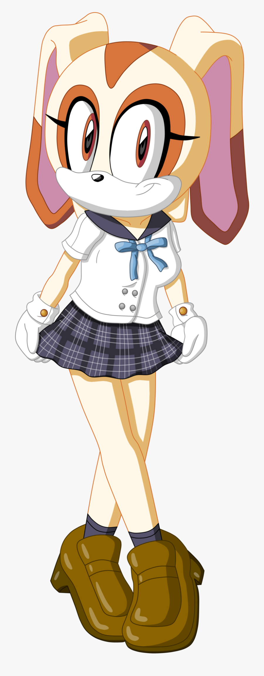 Transparent Japanese School Girl Png - Cream The Rabbit Curtsy, Transparent Clipart