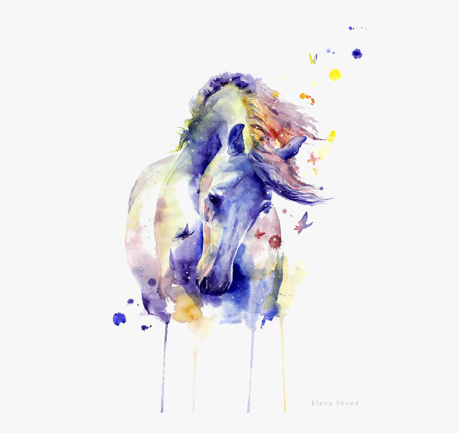Transparent Iphone 5c Png - Horse Watercolor, Transparent Clipart