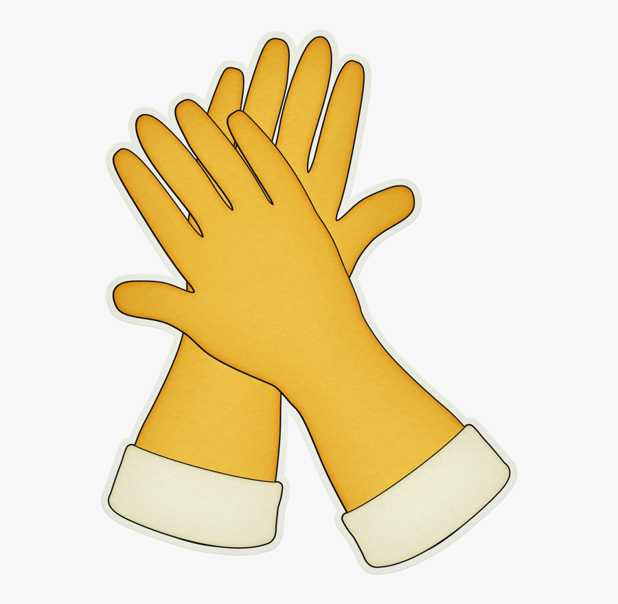 Clip Art Of Cleaning Gloves, Transparent Clipart