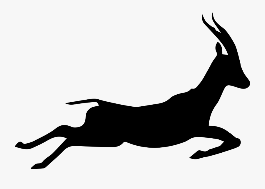 Gazelle Clip Art Vector Graphics Image Illustration - Gazelle Silhouette Png, Transparent Clipart