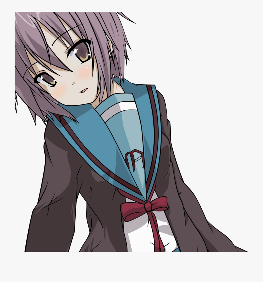 School Uniforms, Nagato Yuki, The Melancholy Of Haruhi - Yuki Nagato Png, Transparent Clipart