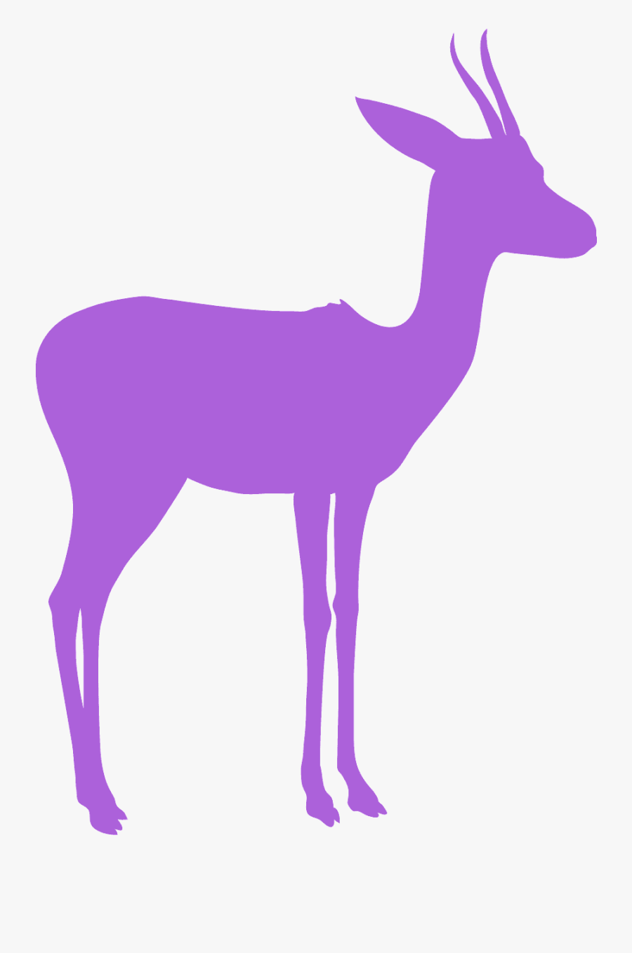 Gazelle Silhouette Blue, Transparent Clipart