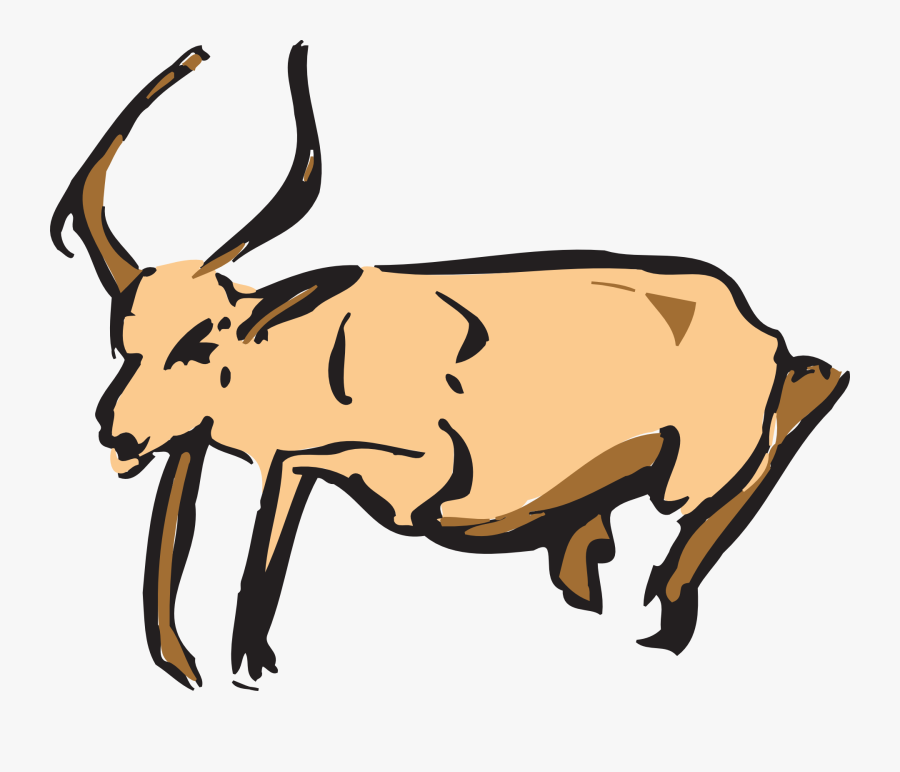 Clip Art Horn Gazelle Clip Art - Antelope, Transparent Clipart